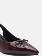 Women’s Patent Slingback Heels – Pointed Toe Elegant Party Pumps